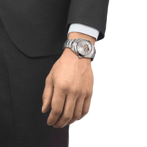 Часы Tissot Gentleman Powermatic 80 Open Heart T127.407.11.031.01