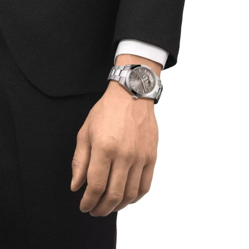 Часы Tissot Gentleman Powermatic 80 Open Heart T127.407.11.081.00