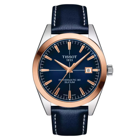 Tissot Gentleman Powermatic 80 Silicium Solid 18k Gold Bezel T927.407.46.041.00