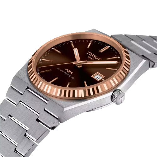 Часы Tissot PRX Powermatic 80 Steel & 18k Gold Bezel T931.407.41.291.00
