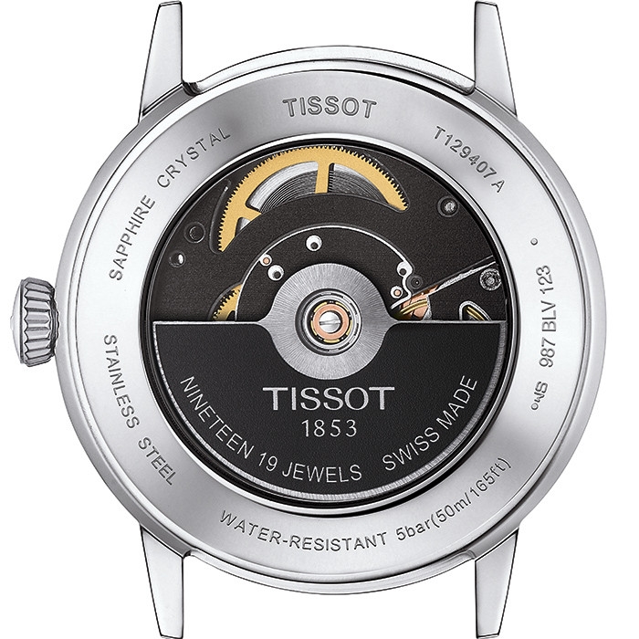 Tissot Dream Swissmatic T129.407.16.051.00 – Orologio Automatico Uomo In Acciaio, Quadrante Nero, Data