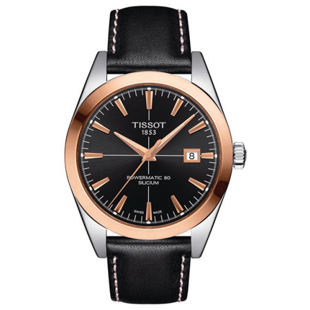 Tissot Gentleman Powermatic 80 Silicium Solid 18k Gold Bezel T927.407.46.051.00