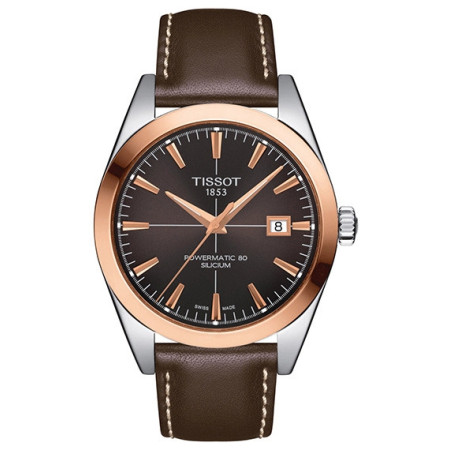 Tissot Gentleman Powermatic 80 Silicium Solid 18k Gold Bezel T927.407.46.291.00
