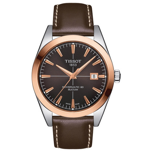 Часы Tissot Gentleman Powermatic 80 Silicium Solid 18k Gold Bezel T927.407.46.291.00